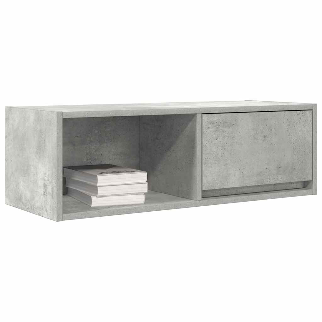 tv-borde 2 stk. 80x31x25,5 cm konstrueret træ betongrå