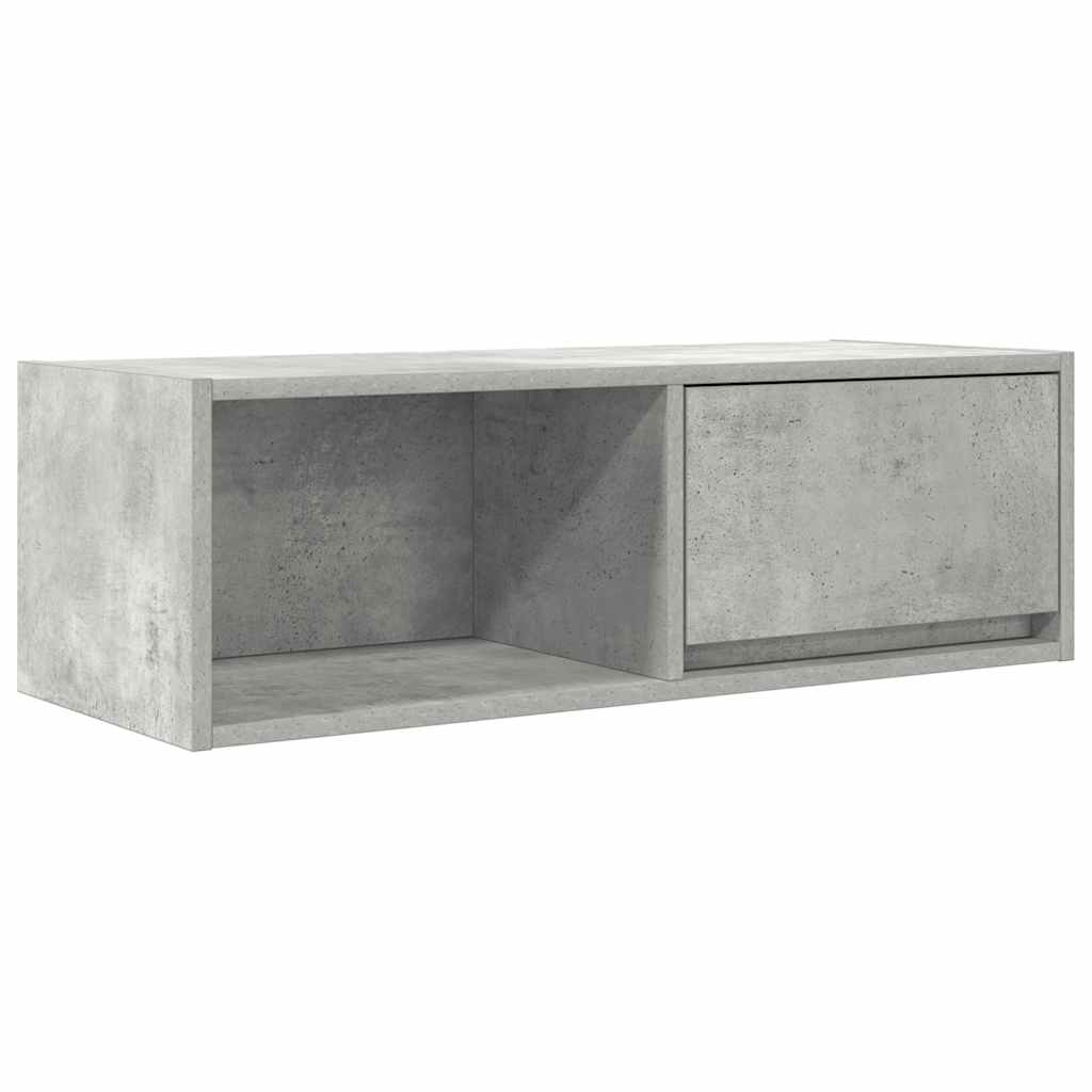 tv-borde 2 stk. 80x31x25,5 cm konstrueret træ betongrå