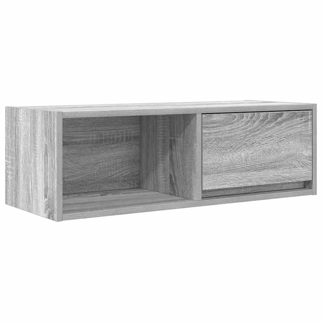 tv-borde 2 stk. 80x31x25,5 cm konstrueret træ grå sonoma-eg