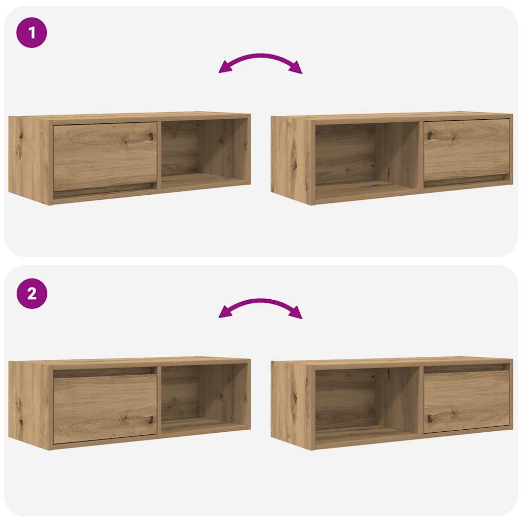 tv-bord 80x31x25,5 cm konstrueret træ kunsteg