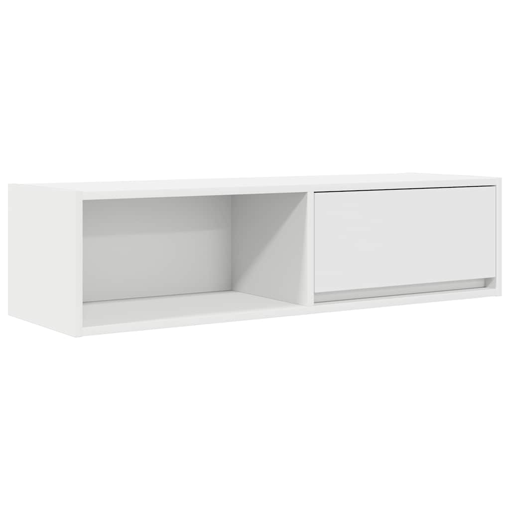 tv-bord 100x31x25,5 cm konstrueret træ hvid