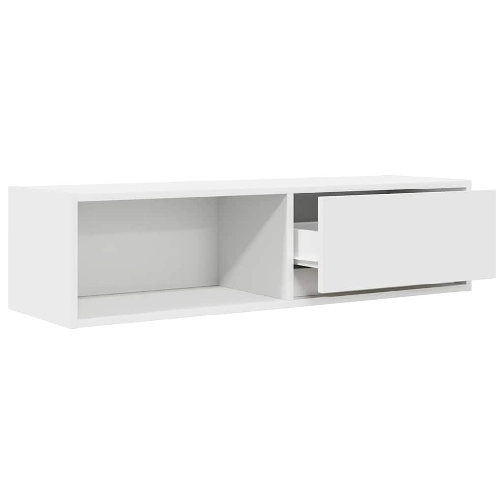 tv-bord 100x31x25,5 cm konstrueret træ hvid