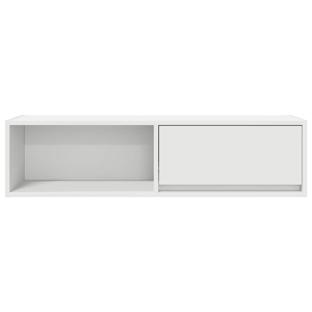 tv-bord 100x31x25,5 cm konstrueret træ hvid