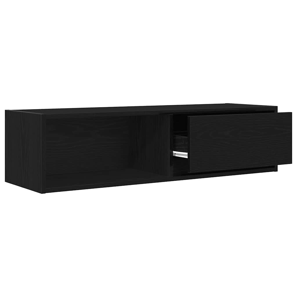 tv-borde 2 stk. 100x31x25,5cm konstrueret træ sort egetræsfarve