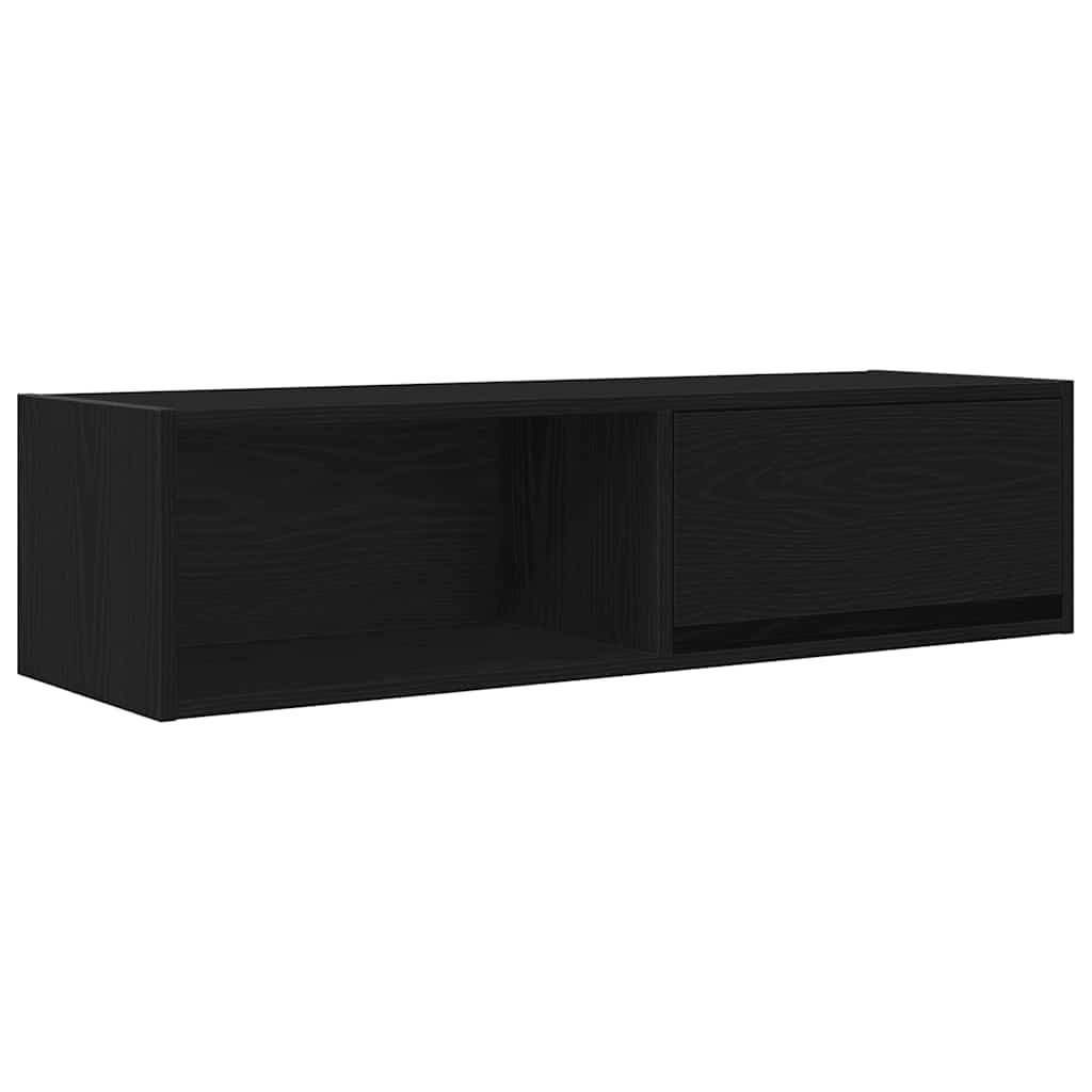 tv-borde 2 stk. 100x31x25,5cm konstrueret træ sort egetræsfarve