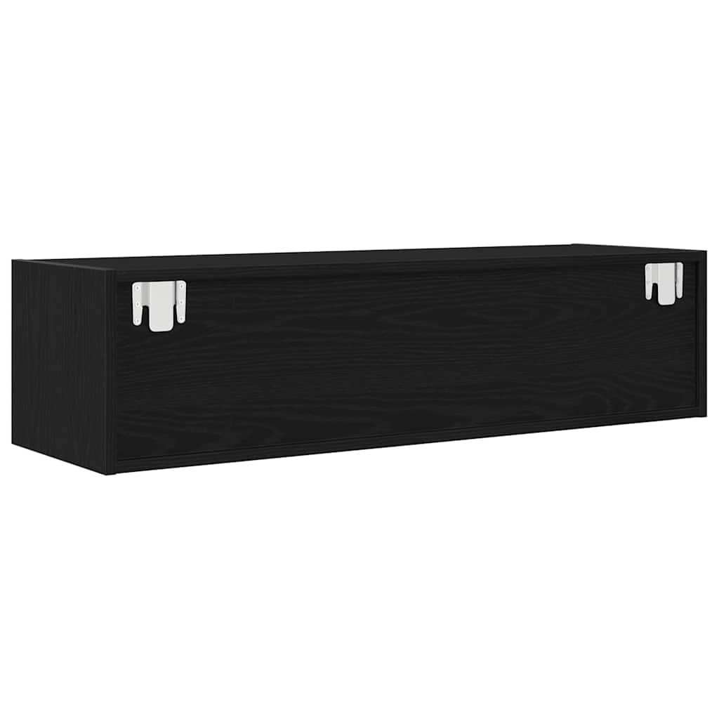 tv-borde 2 stk. 100x31x25,5cm konstrueret træ sort egetræsfarve