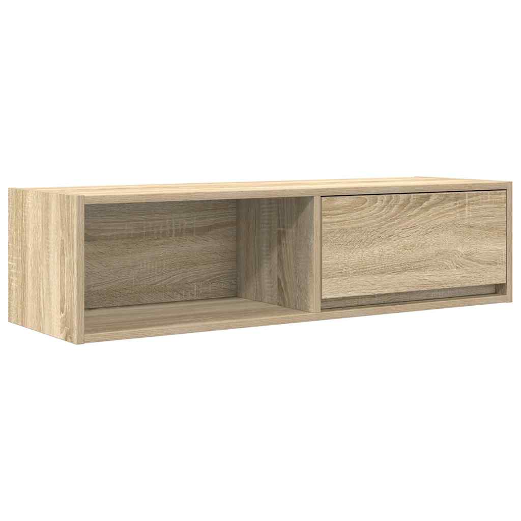 tv-bord 100x31x25,5 cm konstrueret træ sonoma-eg