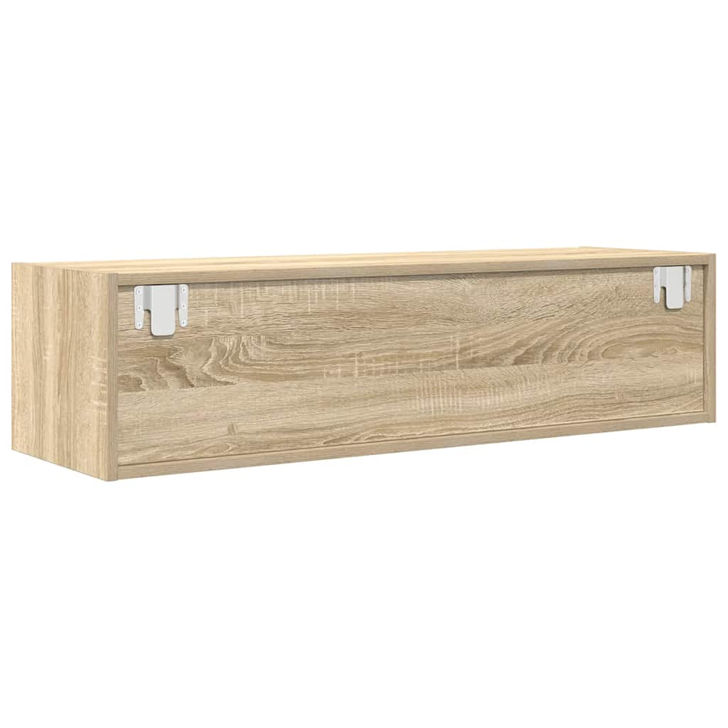 tv-bord 100x31x25,5 cm konstrueret træ sonoma-eg