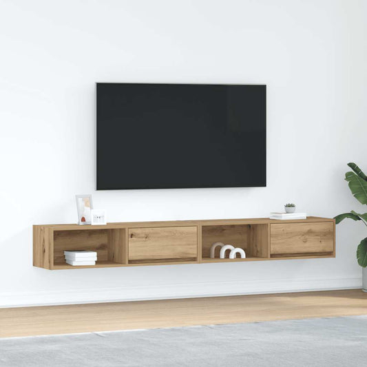 tv-borde 2 stk. 100x31x25,5 cm konstrueret træ kunsteg