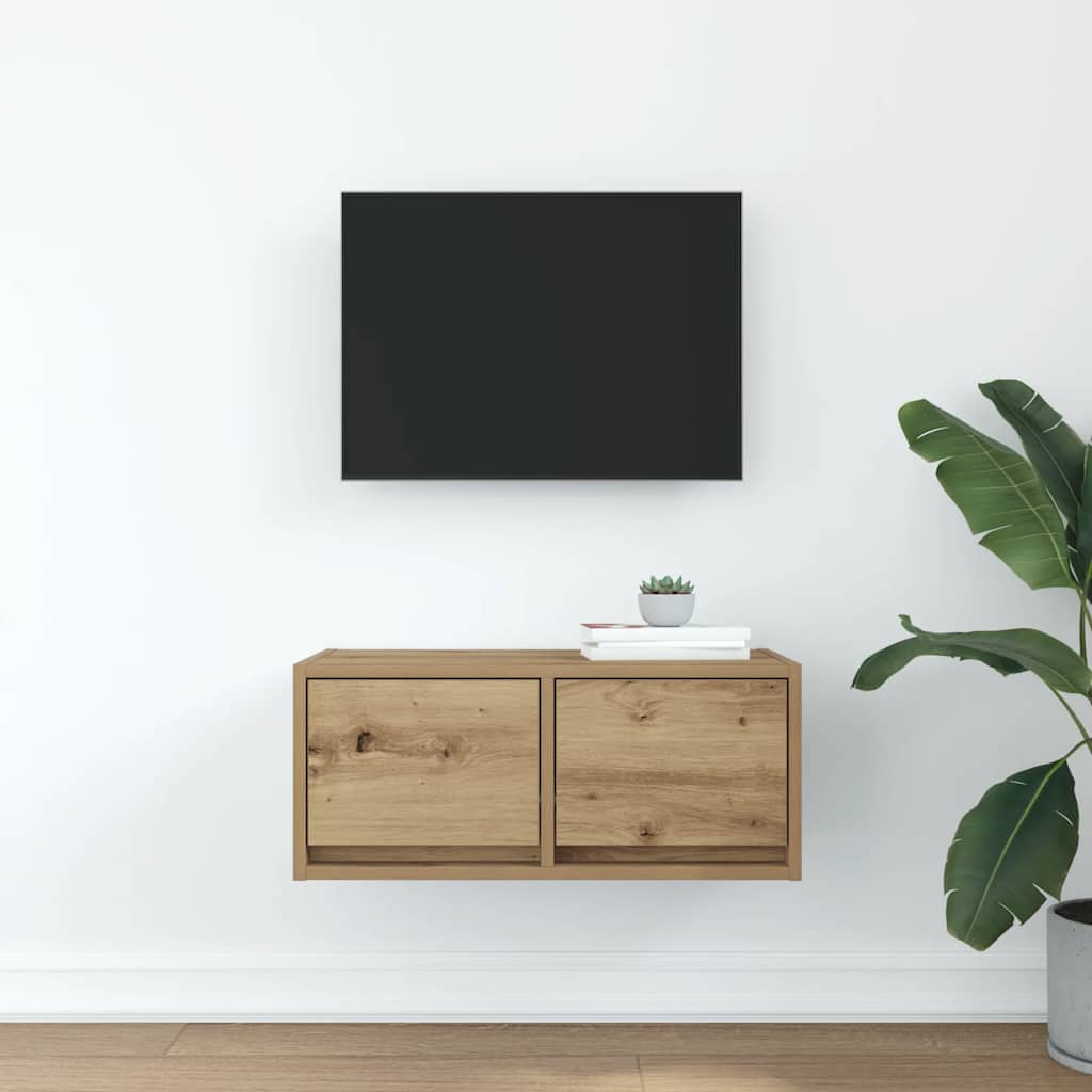 tv-bord 60x31x25,5 cm konstrueret træ kunsteg