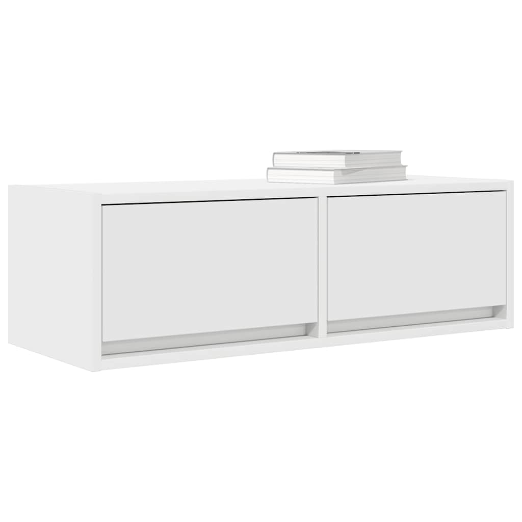 tv-borde 2 stk. 80x31x25,5 cm konstrueret træ hvid