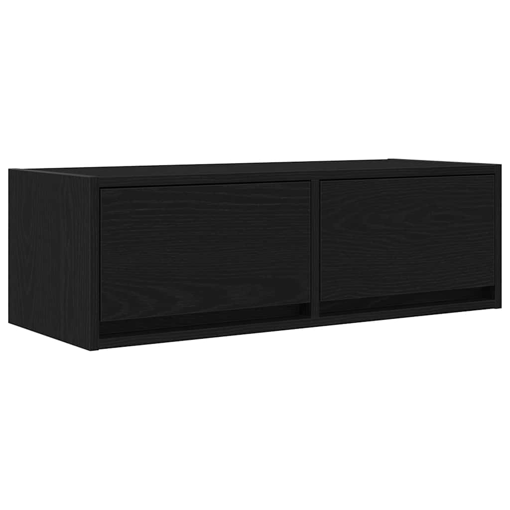 tv-borde 2 stk. 80x31x25,5 cm konstrueret træ sort egetræsfarve