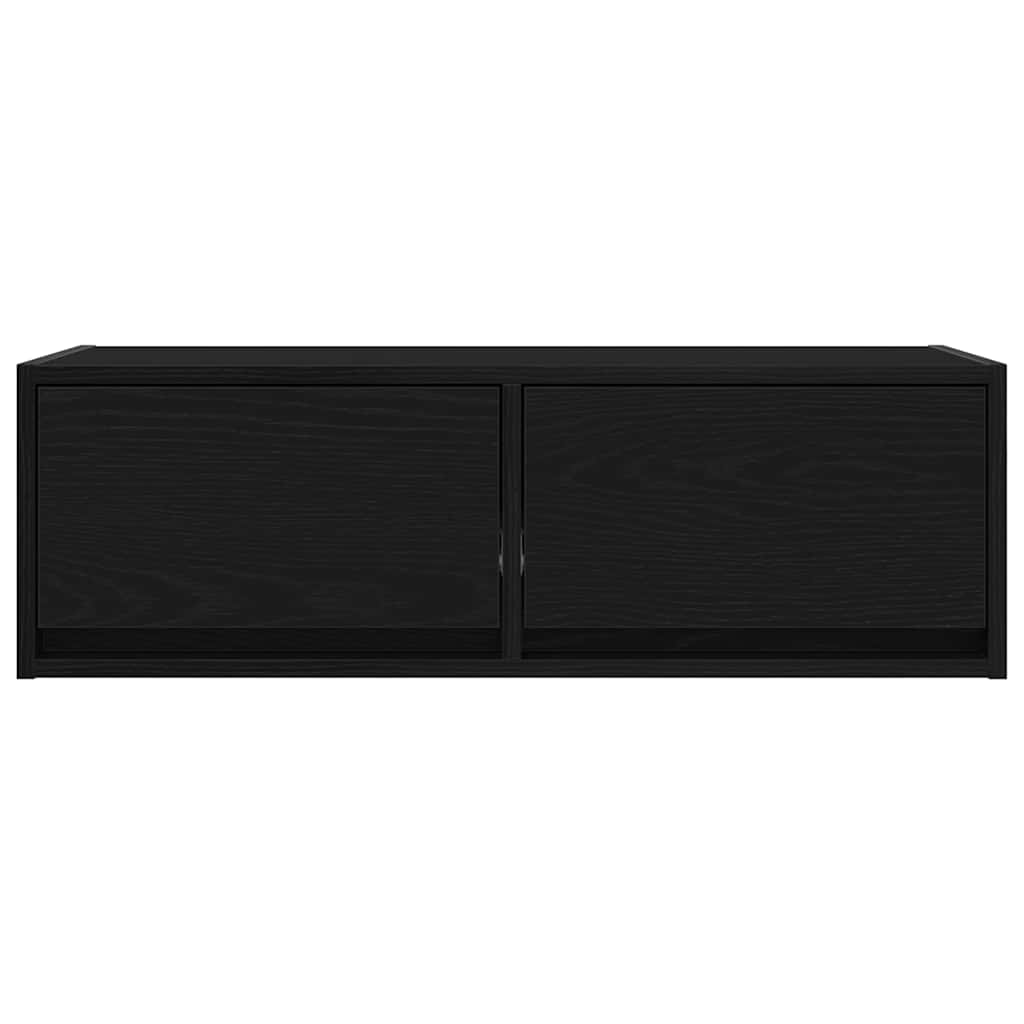 tv-borde 2 stk. 80x31x25,5 cm konstrueret træ sort egetræsfarve