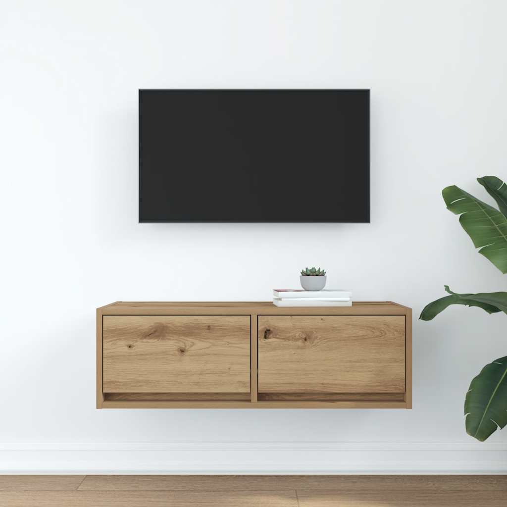 tv-bord 80x31x25,5 cm konstrueret træ kunsteg