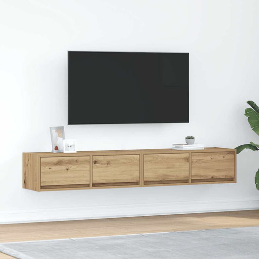 tv-borde 2 stk. 80x31x25,5 cm konstrueret træ kunsteg