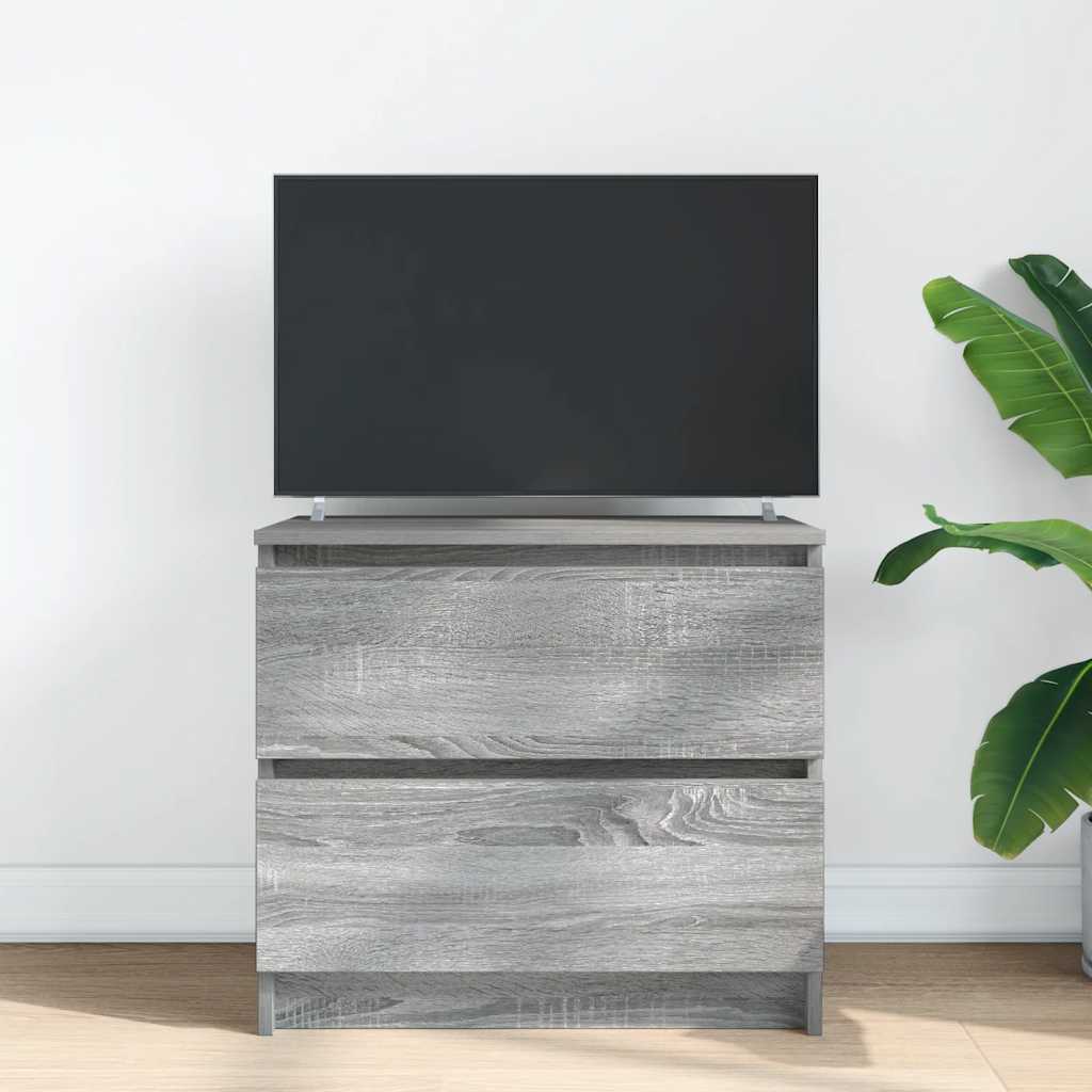 tv-bord 60x35x54 cm konstrueret træ grå sonoma-eg