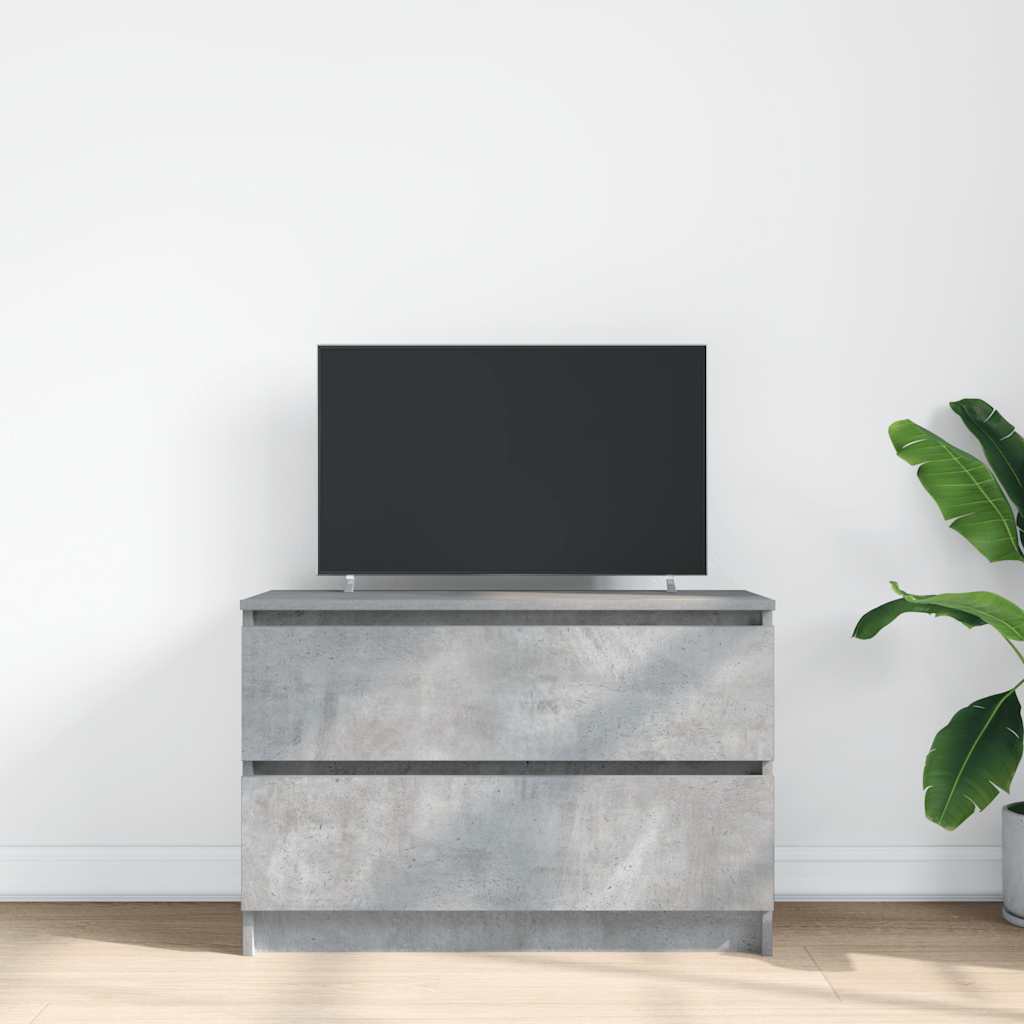 tv-bord 80x35x54 cm konstrueret træ betongrå