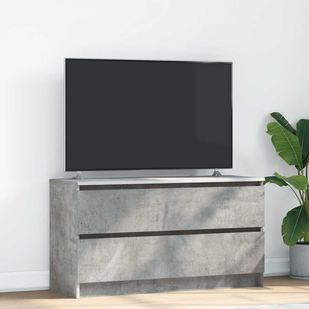 tv-bord 100x35x54 cm konstrueret træ betongrå