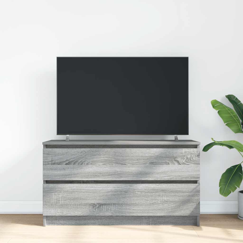 tv-bord 100x35x54 cm konstrueret træ grå sonoma-eg