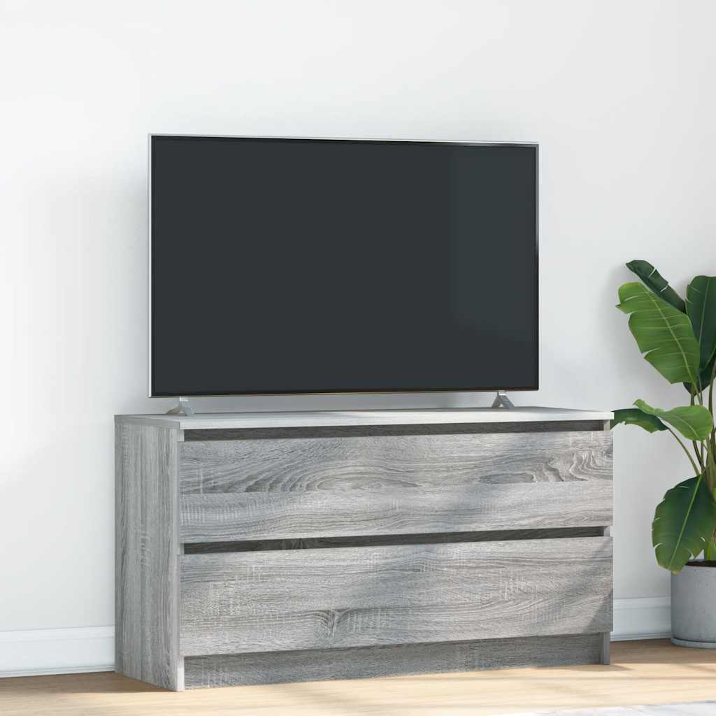 tv-bord 100x35x54 cm konstrueret træ grå sonoma-eg