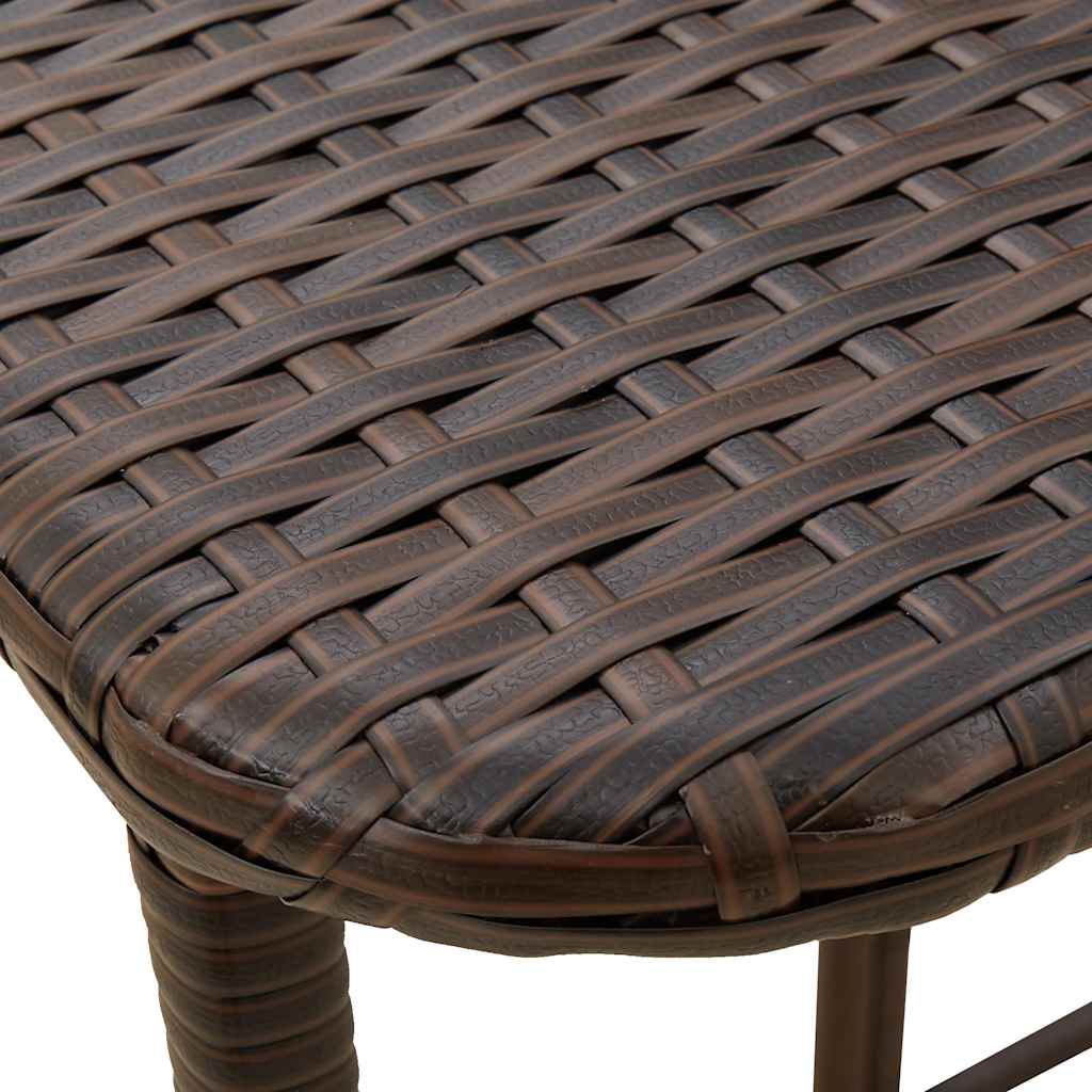 foldbart havebord 90x51x75 cm polyrattan brun