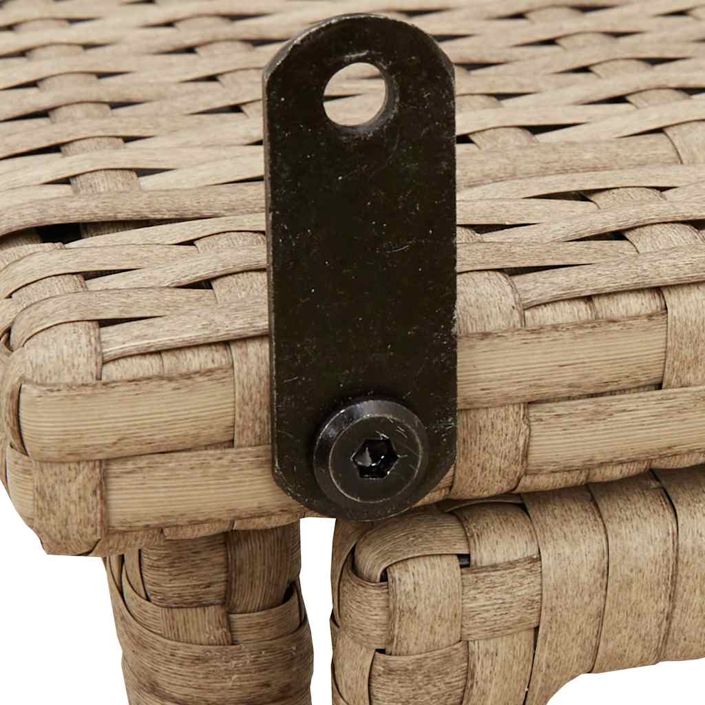 foldbart havebord 90x51x75 cm polyrattan beige