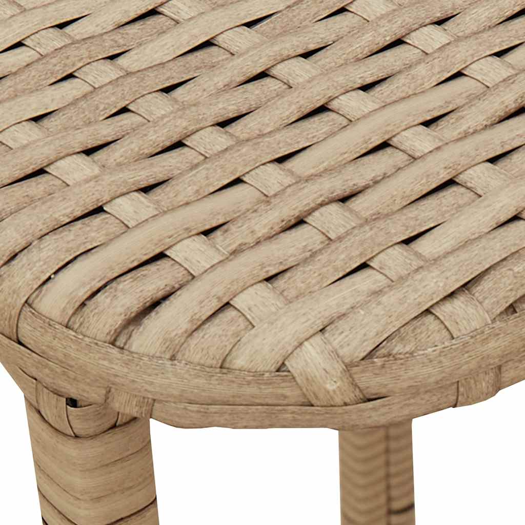 foldbart havebord 90x51x75 cm polyrattan beige