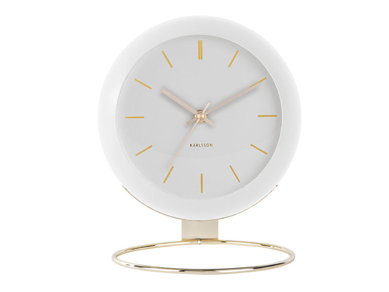 Karlsson Table clock Globe white, Des. Armando Breeveld