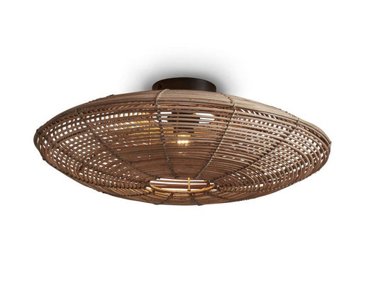 Good & Mojo Loftslampe Tanami rattan skive dia.55xh.14cm natur. L Good & Mojo