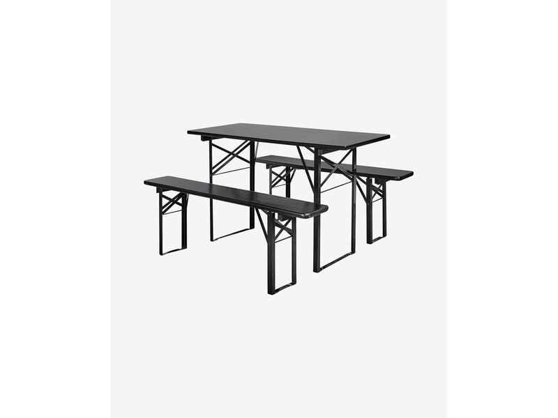 Nordal A/S Table/bench set - black, s/3, S
