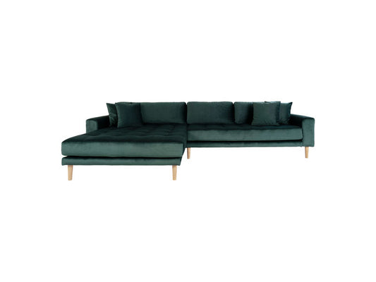 Lido Lounge Sofa - Mørkegrøn (Venstrevendt)