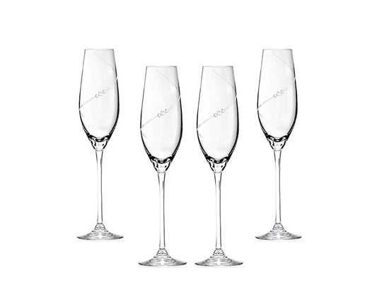 MATRIVO New Pen Champagneglas med Swarovski krystaller -