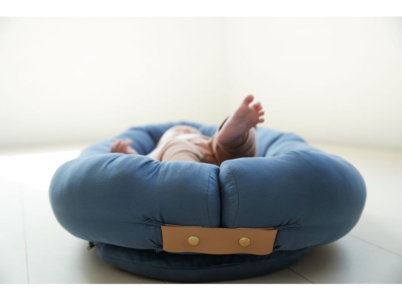 FILIBABBA Babynest - Kapok Muddly blue FILIBABBA