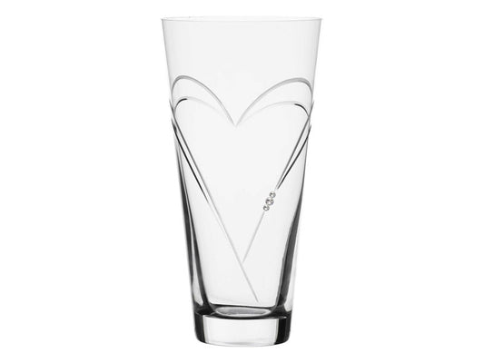 MATRIVO Two Hearts Vase med Swarovski krystalle-
